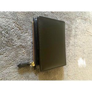 HOT Women Bifold Slim Coin Purse Zipper ID Printed Black